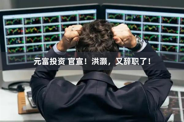 元富投资 官宣！洪灏，又辞职了！